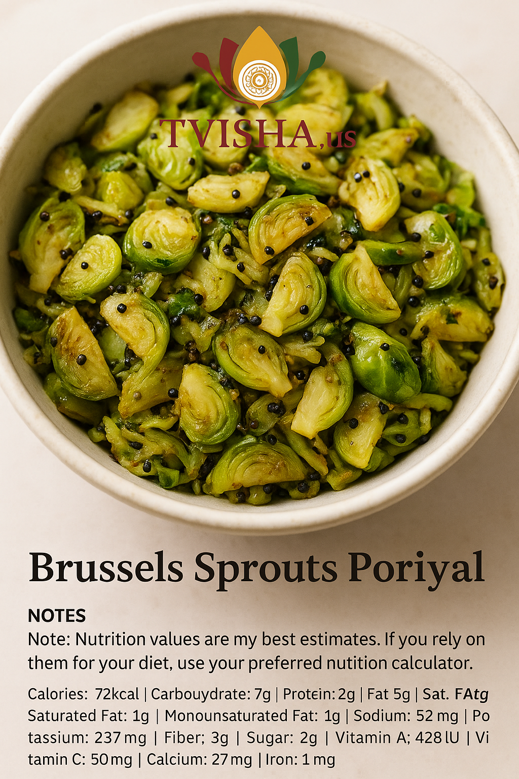 Brussels Sprouts Poriyal